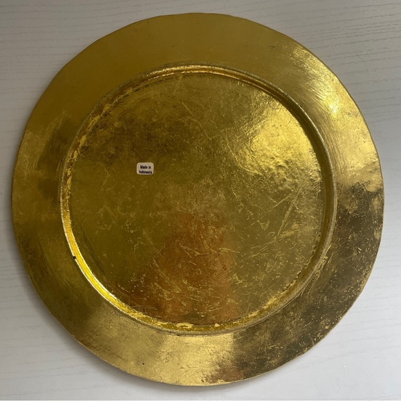 Gold plate/wall decor made in Indonesia - Picture 2 of 2